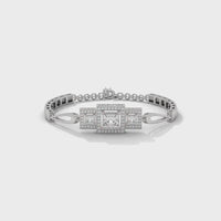 Lustrous Cuff Party Wear Silver Bracelet