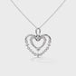 Silver Heart Diamond Pendant