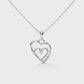 Sterling Silver Double Polished Heart Pendant