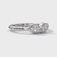 Four Cubic Zirconia Silver Ring