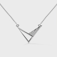 Minimalist 925 Sterling Silver Triangles Necklace