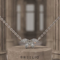 Marquise Flower Petal Diamond Necklace